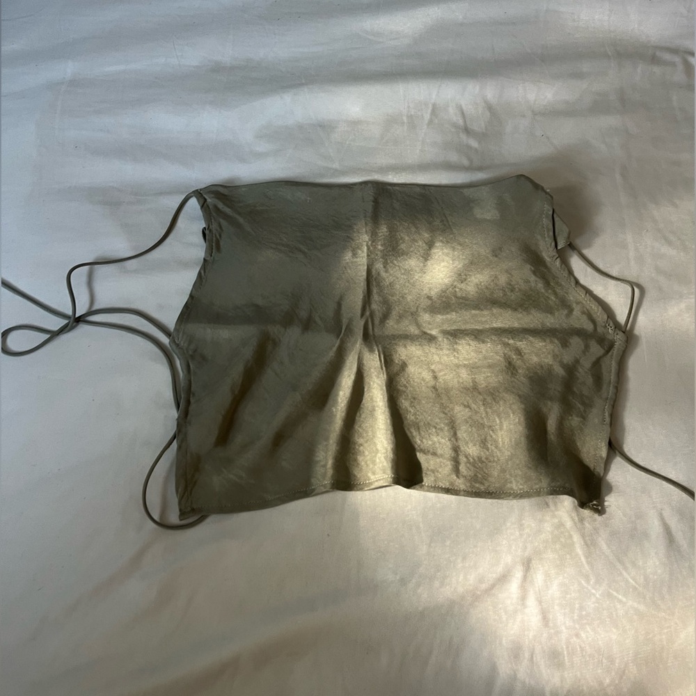 Zara Matte-Finished Silk Open-Back Top – Perfect for Nights Out, Worn Once